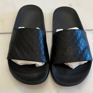 Gucci micro GG Leather slides